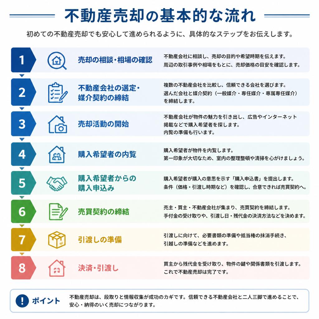 不動産の売却処分の流れ