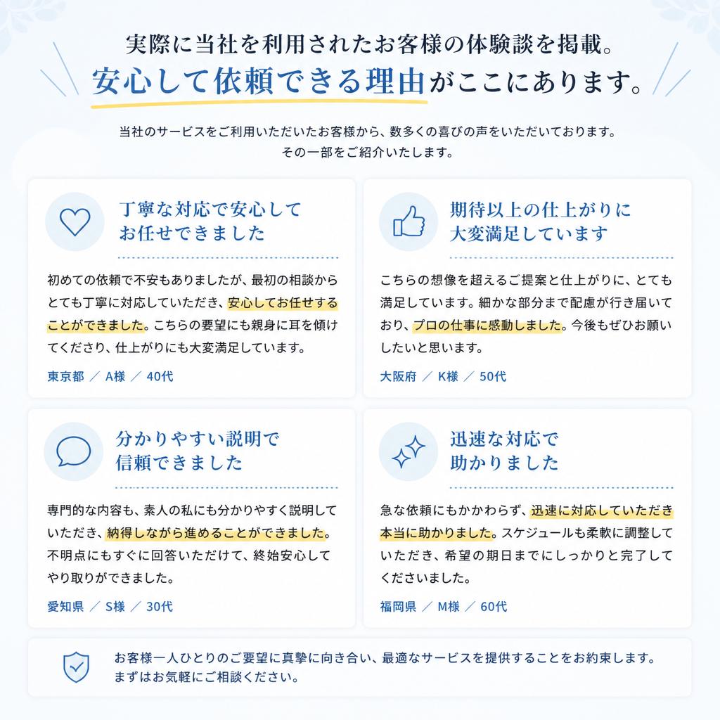 お客様の声