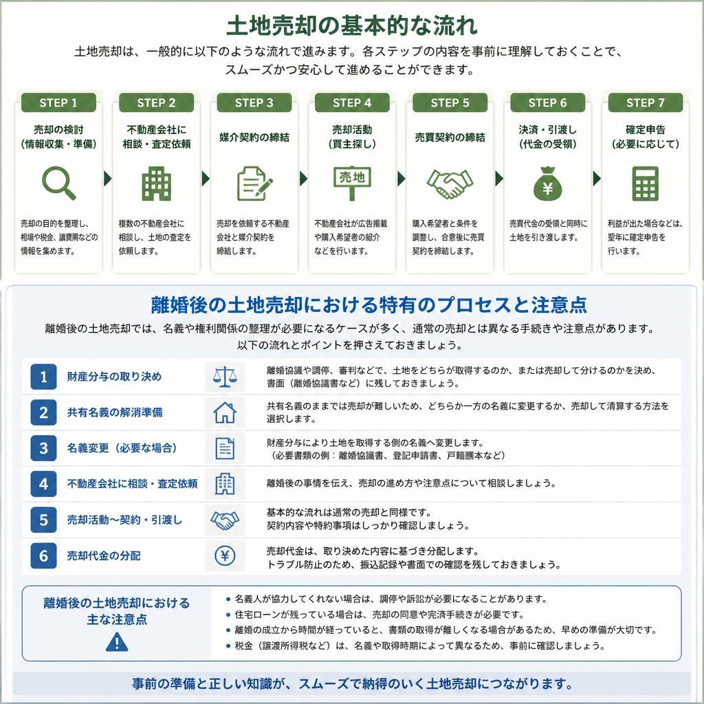 2. 離婚後の土地売却プロセス