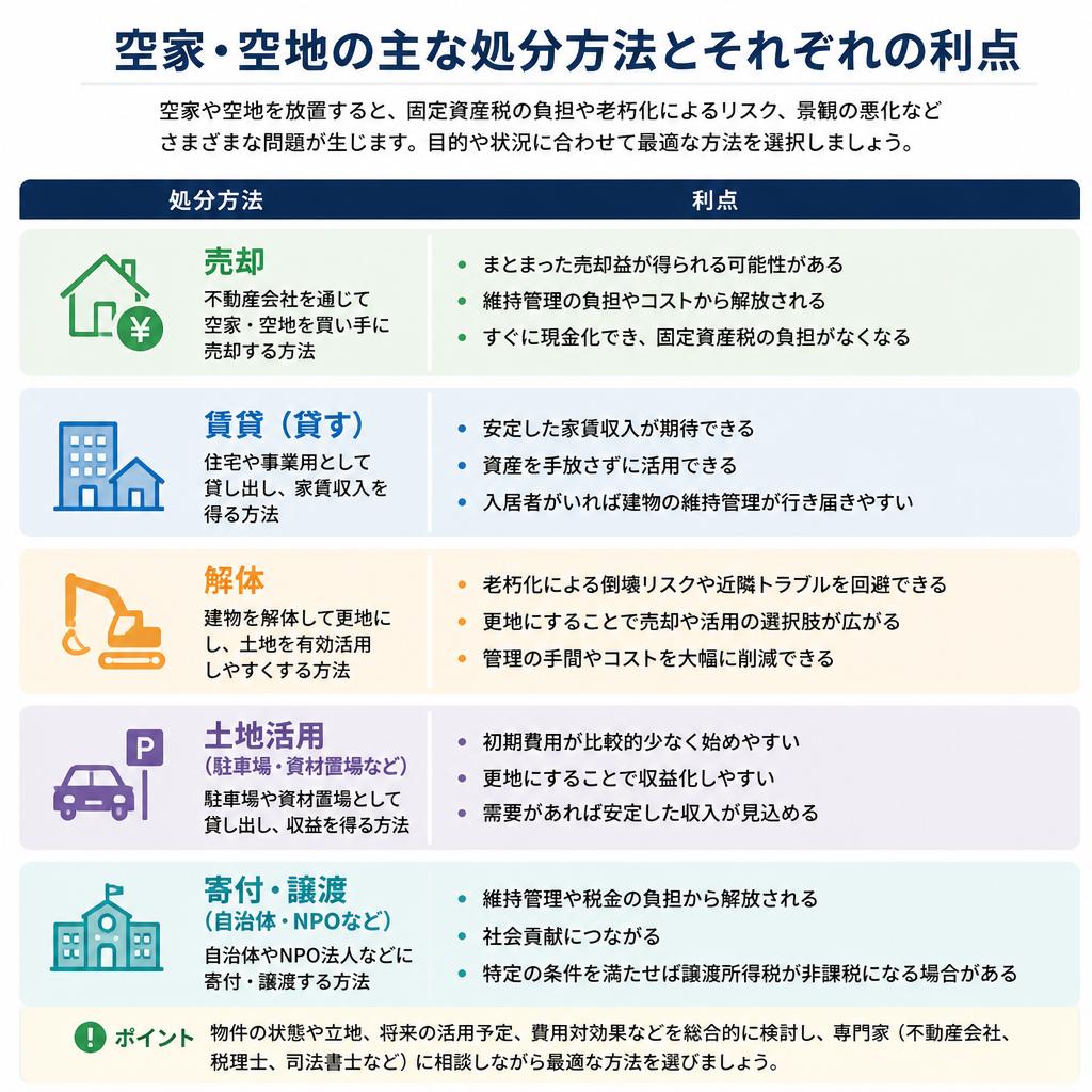 空家・空地の処分方法