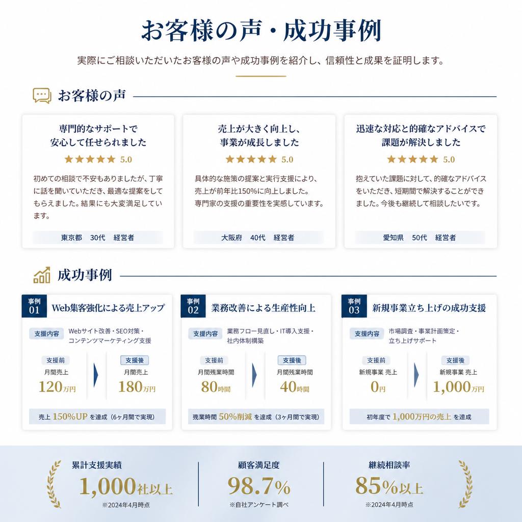 5. お客様の声・成功事例